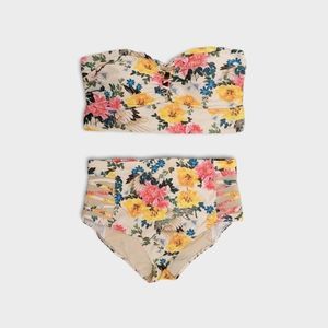 TORRID Angel Wings floral 2-piece high waisted bikini swimsuit set size 2x